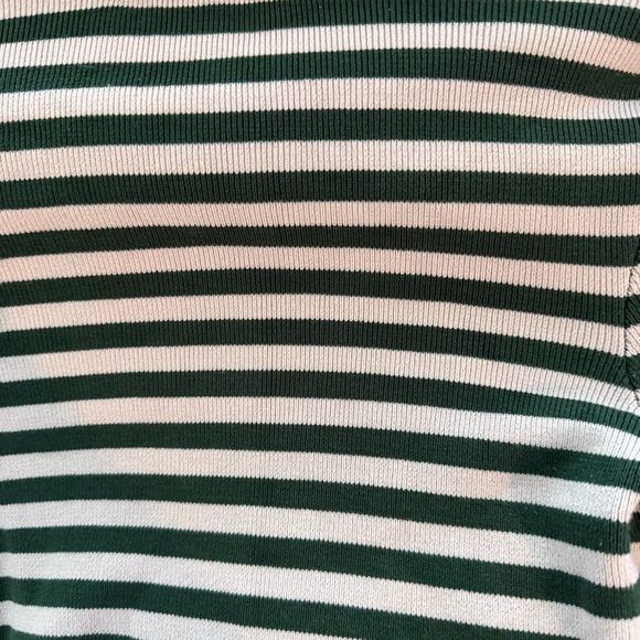 Zara Striped Green and White Knit Top - Picture 4 of 5